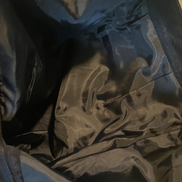 ZARA Navy Blue Wide-Leg Suede Culottes with Pockets Size Medium - Picture 5 of 16